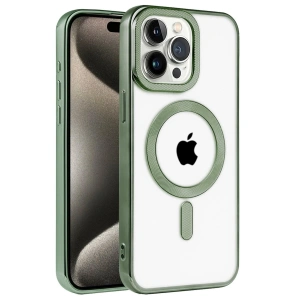 İphone 14 Pro Max Kılıf Kronos Magsafe Kapak - Koyu Yeşil