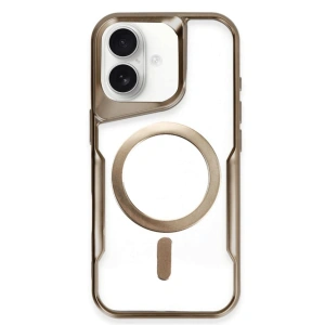 İphone 16 Plus Kılıf Boyi Magsafe Silikon Kapak - Kahverengi