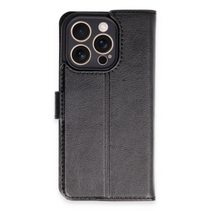 İphone 16 Pro Kılıf Trend S Plus Kapaklı Kılıf - Siyah