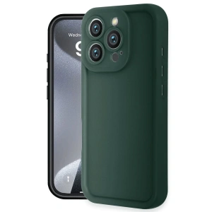 İphone 16 Pro Kılıf Viera Silikon - Koyu Yeşil