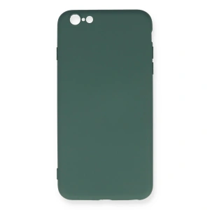 İphone 6 Plus Kılıf Nano İçi Kadife Silikon - Koyu Yeşil
