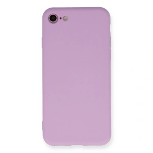 İphone 7 Kılıf Nano İçi Kadife Silikon - Lila