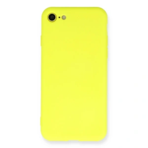 İphone 7 Kılıf Nano İçi Kadife Silikon - Sarı