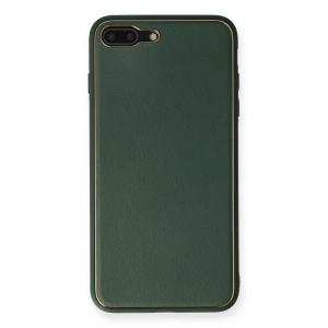 İphone 7 Plus Kılıf Coco Deri Silikon Kapak - Yeşil