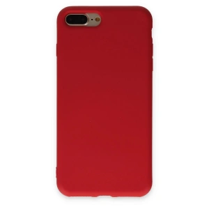 İphone 7 Plus Kılıf Nano İçi Kadife Silikon - Kırmızı