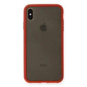 İphone Xs Max Kılıf Montreal Silikon Kapak - Kırmızı