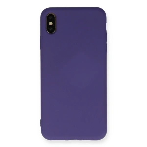 İphone Xs Max Kılıf Nano İçi Kadife Silikon - Mor