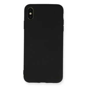 İphone Xs Max Kılıf Nano İçi Kadife Silikon - Siyah