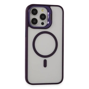 Joko Apple İphone 14 Pro Kılıf Roblox Lens Magsafe Standlı Kapak - Derin Mor