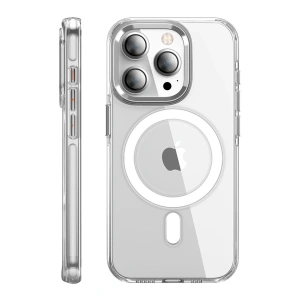 Joko Apple İphone 15 Pro Max Kılıf Crystal Magsafe Kapak - Şeffaf