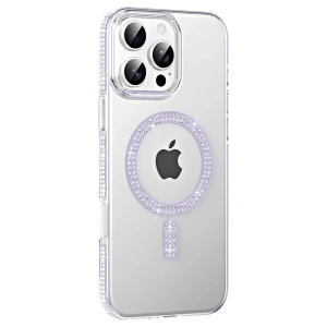 Joko Apple İphone 16 Pro Move Taşlı Magsafe Kapak - Lila