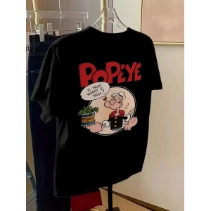 Kadın Ön ve Arka Baskılı T-Shirt Kısa Kol Bisiklet Yaka Regular Fit Tişört - Siyah