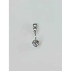 Kalp Detaylı Göbek Piercing