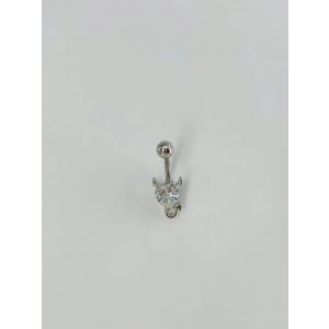 Kalp Detaylı Göbek Piercing