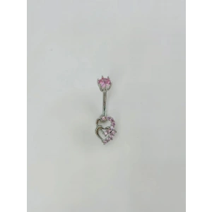 Kalp Detaylı Göbek Piercing