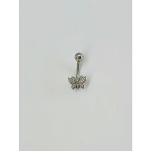 Kelebek Detaylı Göbek Piercing