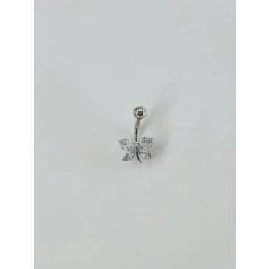 Kelebek Detaylı Göbek Piercing