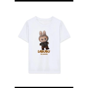 Kız Çocuk Baskılı T-Shirt - Beyaz