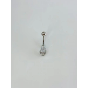 Kuru Kafa Detaylı Göbek Piercing