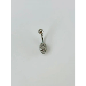 Kuru Kafa Detaylı Göbek Piercing