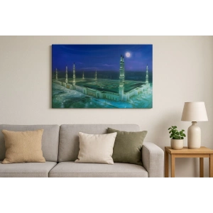 Mescid-i Nebevi Duvar Tablosu Resmi - İslami Hediye Seçeneği 40x60 Cm