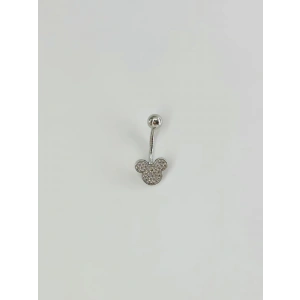 Mickey Mouse Detaylı Göbek Piercing
