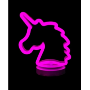 Neon Işıklı Unicorn Masa Gece Lambası Pil+usb