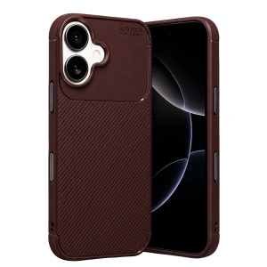 Newface Apple İphone 17 Auto Focus Karbon Kapak - Bordo