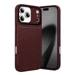 Newface Apple İphone 17 Pro Auto Focus Karbon Kapak - Bordo