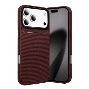 Newface Apple İphone 18 Pro Max Auto Focus Karbon Kapak - Bordo