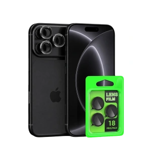 Newface Apple İphone 18 Pro Raze Metal Kamera Lens - Siyah