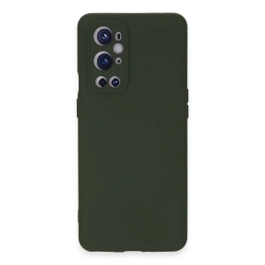 One Plus 9 Pro Kılıf Nano İçi Kadife Silikon - Koyu Yeşil