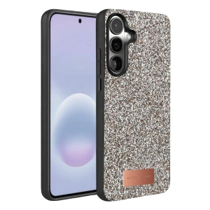 Onegif Samsung Galaxy A57 5g Bright Simli Kapak - Gümüş