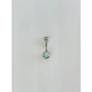 Opal Taşlı Göbek Piercıng