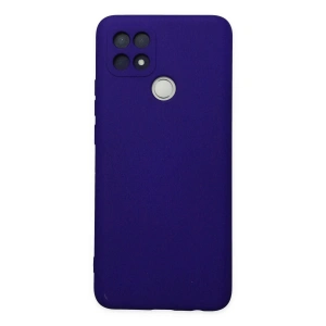 Oppo A15 Kılıf Nano İçi Kadife Silikon - Mor
