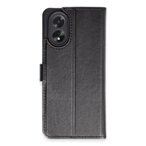 Oppo A38 Kılıf Trend S Plus Kapaklı Kılıf - Siyah