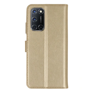 Oppo A52 Trend S Plus Kapaklı Kılıf - Gold