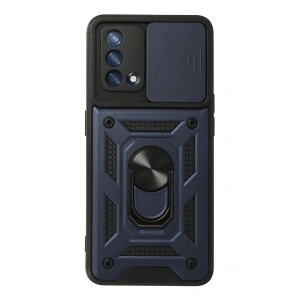 Oppo A74 4g Kılıf Pars Lens Yüzüklü Silikon - Lacivert
