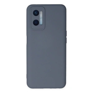 Oppo A96 Kılıf Nano İçi Kadife Silikon - Gri