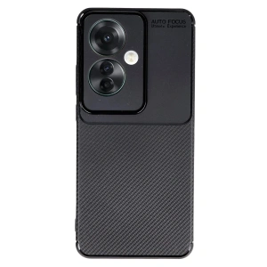 Oppo Reno 11f Kılıf Auto Focus Karbon Kapak - Siyah