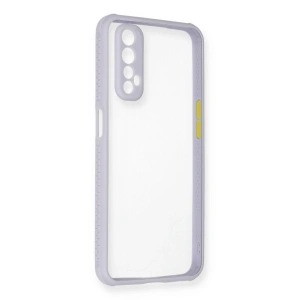 Realme 7 Kılıf Miami Şeffaf Silikon - Lila