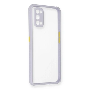 Realme 7 Pro Kılıf Miami Şeffaf Silikon - Lila