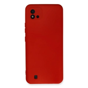 Realme C11 2021 Kılıf Nano İçi Kadife Silikon - Kırmızı