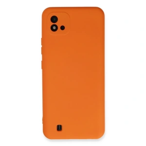Realme C11 2021 Kılıf Nano İçi Kadife Silikon - Turuncu