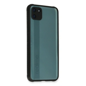 Realme C11 Kılıf Miami Şeffaf Silikon - Siyah