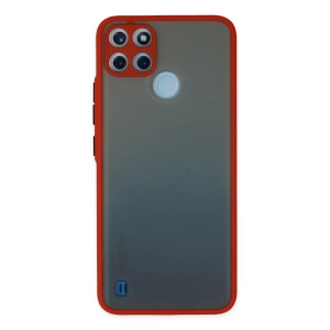 Realme C21y Kılıf Montreal Silikon Kapak - Kırmızı