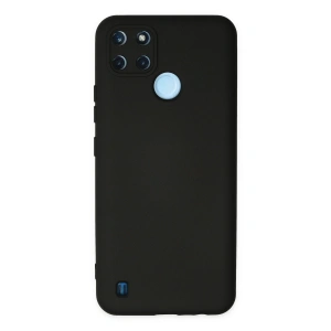 Realme C25y Kılıf Nano İçi Kadife Silikon - Siyah