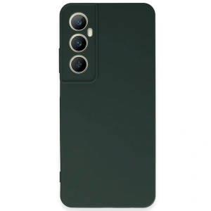 Realme C65 Kılıf First Silikon - Koyu Yeşil