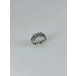 Rodyum Kaplama Zirkon Taşlı Yüzük