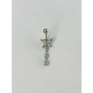 Sallantılı Çiçek Detaylı  Göbek Piercing